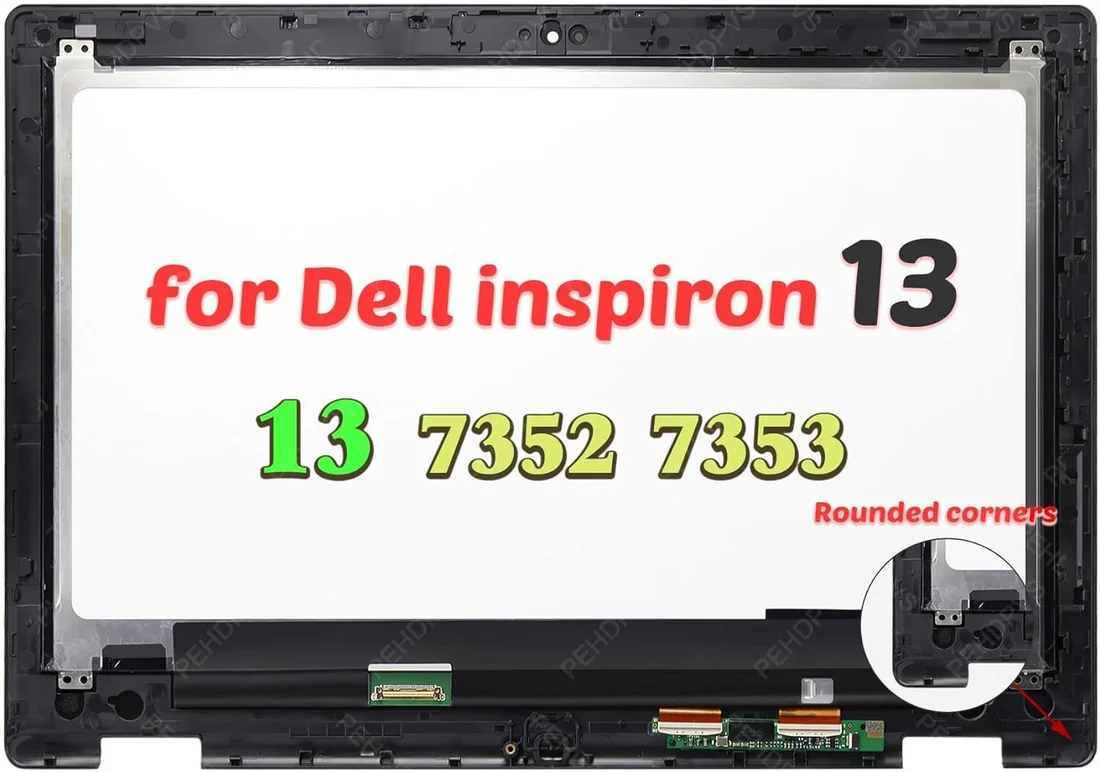 13.3" FHD IPS Screen for Dell Inspiron 13 5379/7370 — Touch 40-Pin — Dell laptop keyboard and ports view, Lahore Pakistan