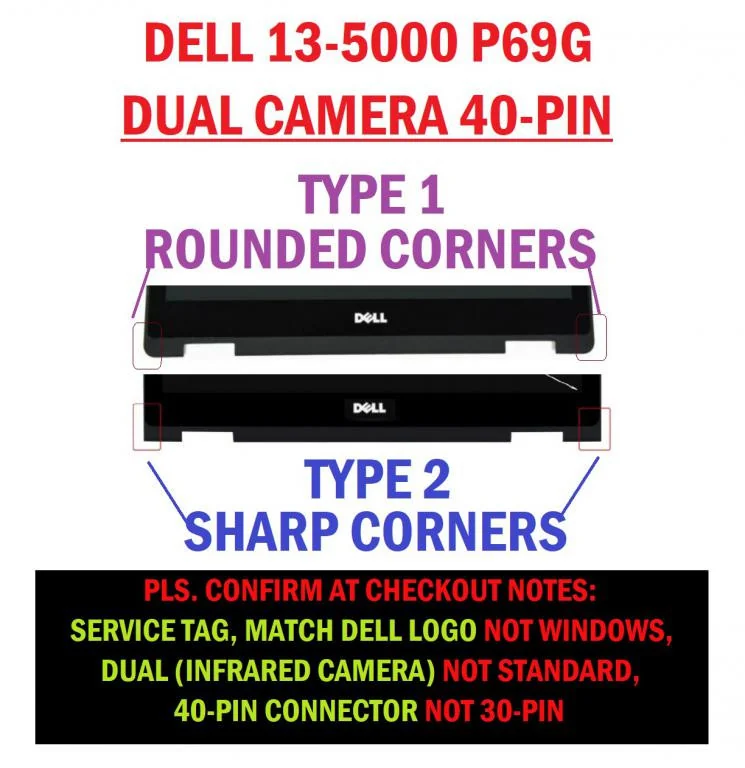 13.3" FHD IPS Screen for Dell Inspiron 13 5379/7370 — Touch 40-Pin — used Dell laptop for sale in Pakistan, NN Laptops Lahore