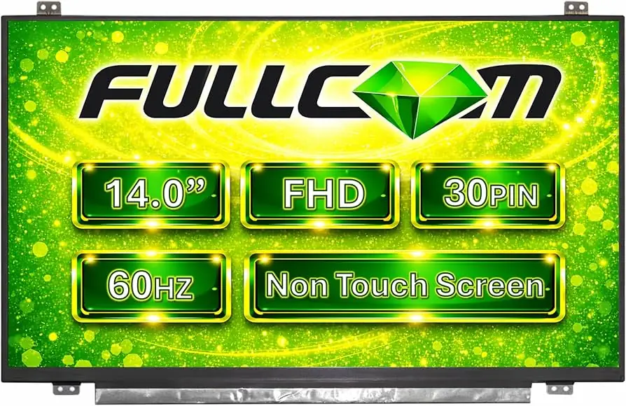 14.0″ FHD 1920×1080 Matte Laptop LCD Screen (IPS) — Generic laptop side and angled view, buy in Lahore Pakistan