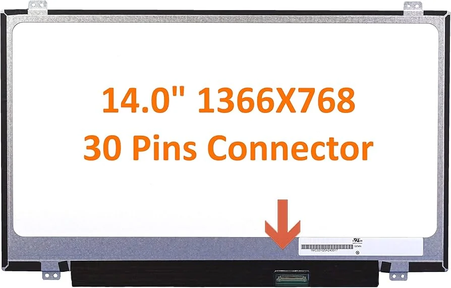 14.0″ HD Laptop Screen 1366×768 LED — Generic laptop keyboard and ports view, Lahore Pakistan