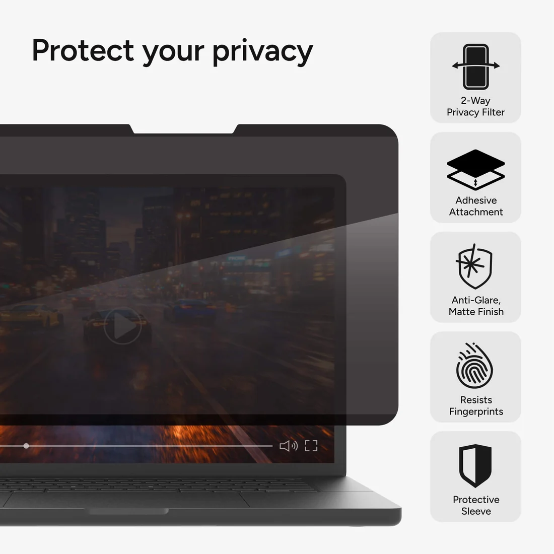 14″ Laptop Privacy Screen Filter — Generic laptop side and angled view, buy in Lahore Pakistan