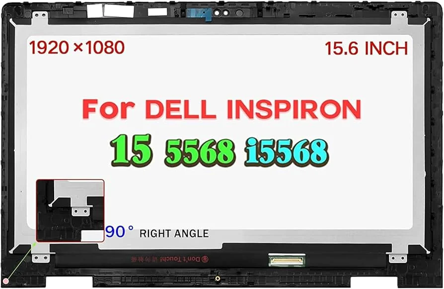 15.6" FHD IPS Touch Screen for Dell Inspiron 15 5505/5501 — 40-Pin — Dell laptop keyboard and ports view, Lahore Pakistan