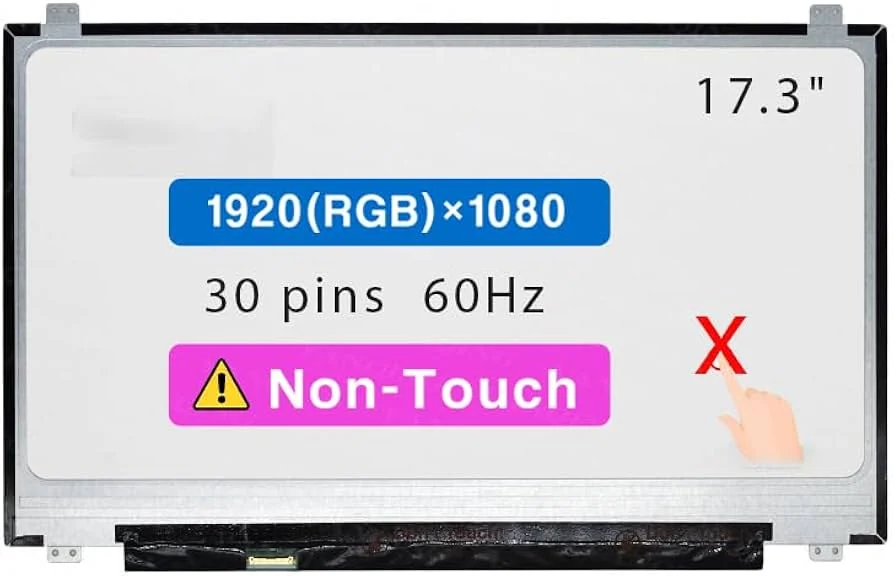 17.3" FHD IPS LCD for HP Pavilion 17 / 17-ar — 30-Pin Matte — HP laptop side and angled view, buy in Lahore Pakistan