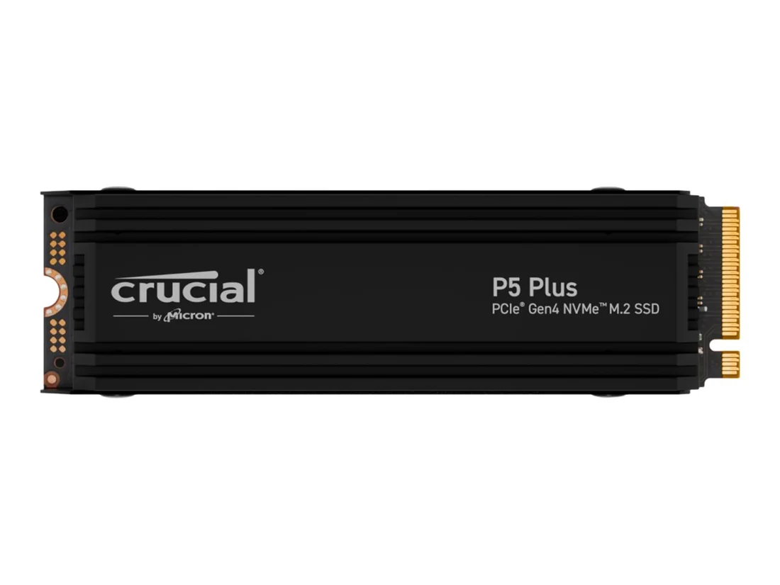 Crucial P5 Plus 1TB Gen4 NVMe SSD — 6600 MB/s Laptop Upgrade — Crucial laptop keyboard and ports view, Lahore Pakistan