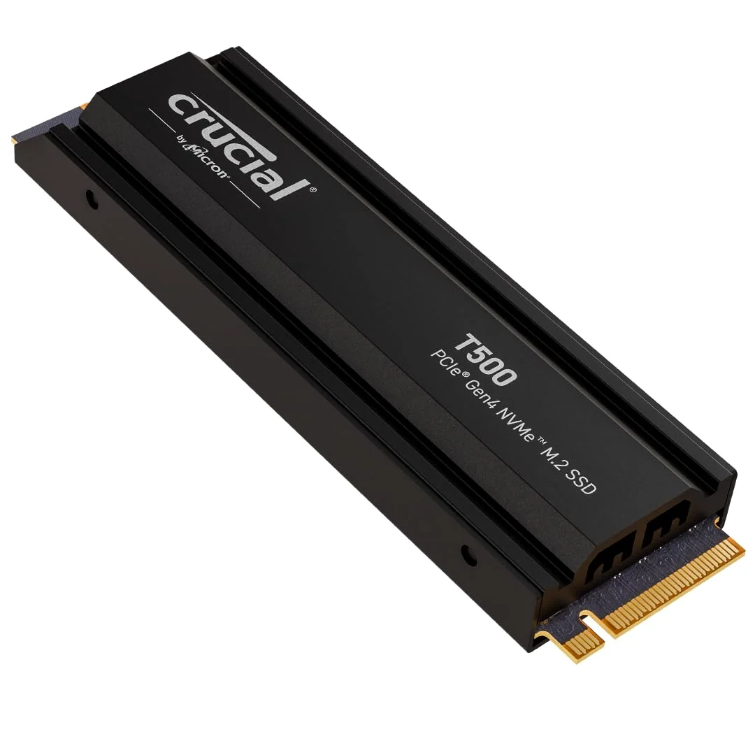 Crucial T500 1TB Gen4 NVMe SSD — 7300 MB/s Laptop Upgrade — Crucial laptop side and angled view, buy in Lahore Pakistan