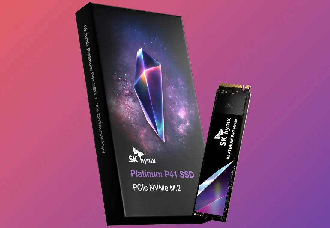 SK Hynix Platinum P41 1TB Gen4 NVMe M.2 2280 SSD — Laptop — SK Hynix laptop side and angled view, buy in Lahore Pakistan