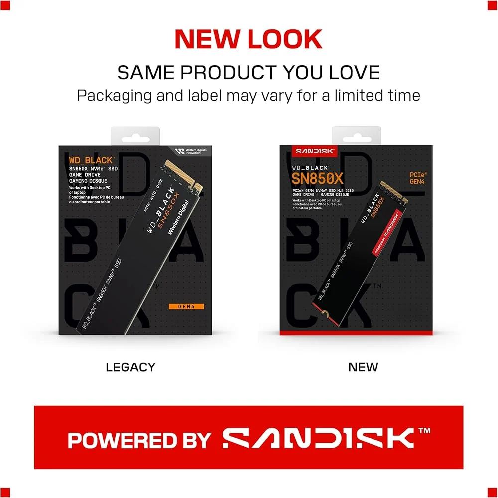 WD Black SN850X 1TB Gen4 NVMe SSD — 7300 MB/s Laptop Upgrade — WD laptop keyboard and ports view, Lahore Pakistan