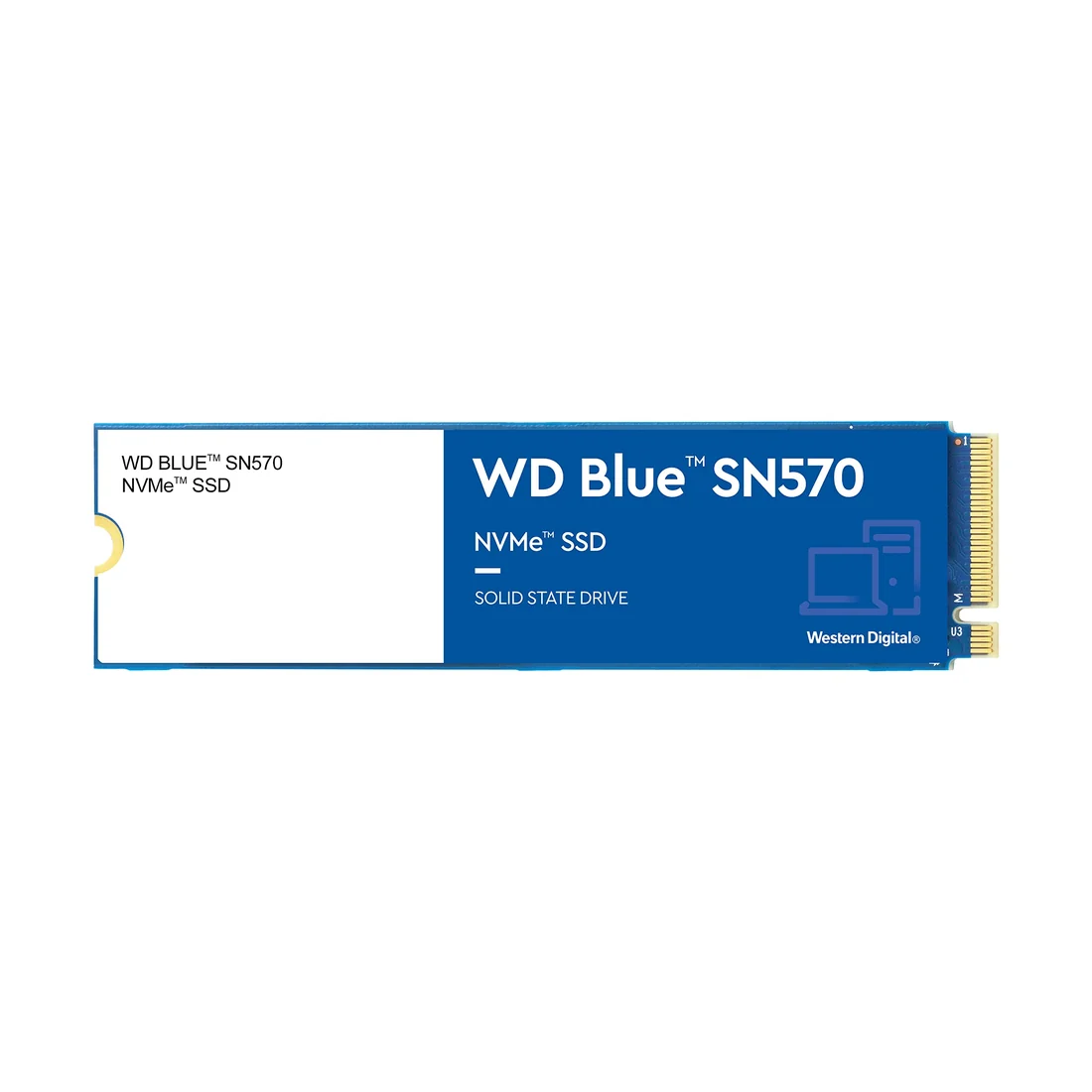 WD Blue SN570 1TB Gen3 NVMe SSD — 3500 MB/s Laptop Upgrade — WD laptop keyboard and ports view, Lahore Pakistan