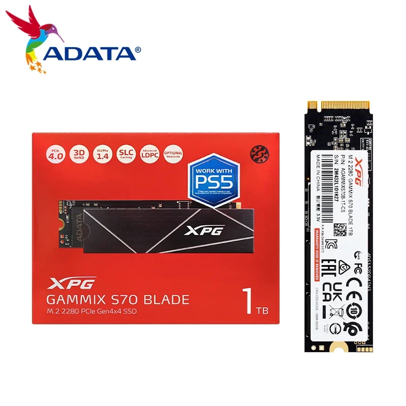 ADATA XPG GAMMIX S70 Blade 2TB Gen4 NVMe M.2 2280 SSD — Laptop — used ADATA laptop for sale in Pakistan, NN Laptops Lahore