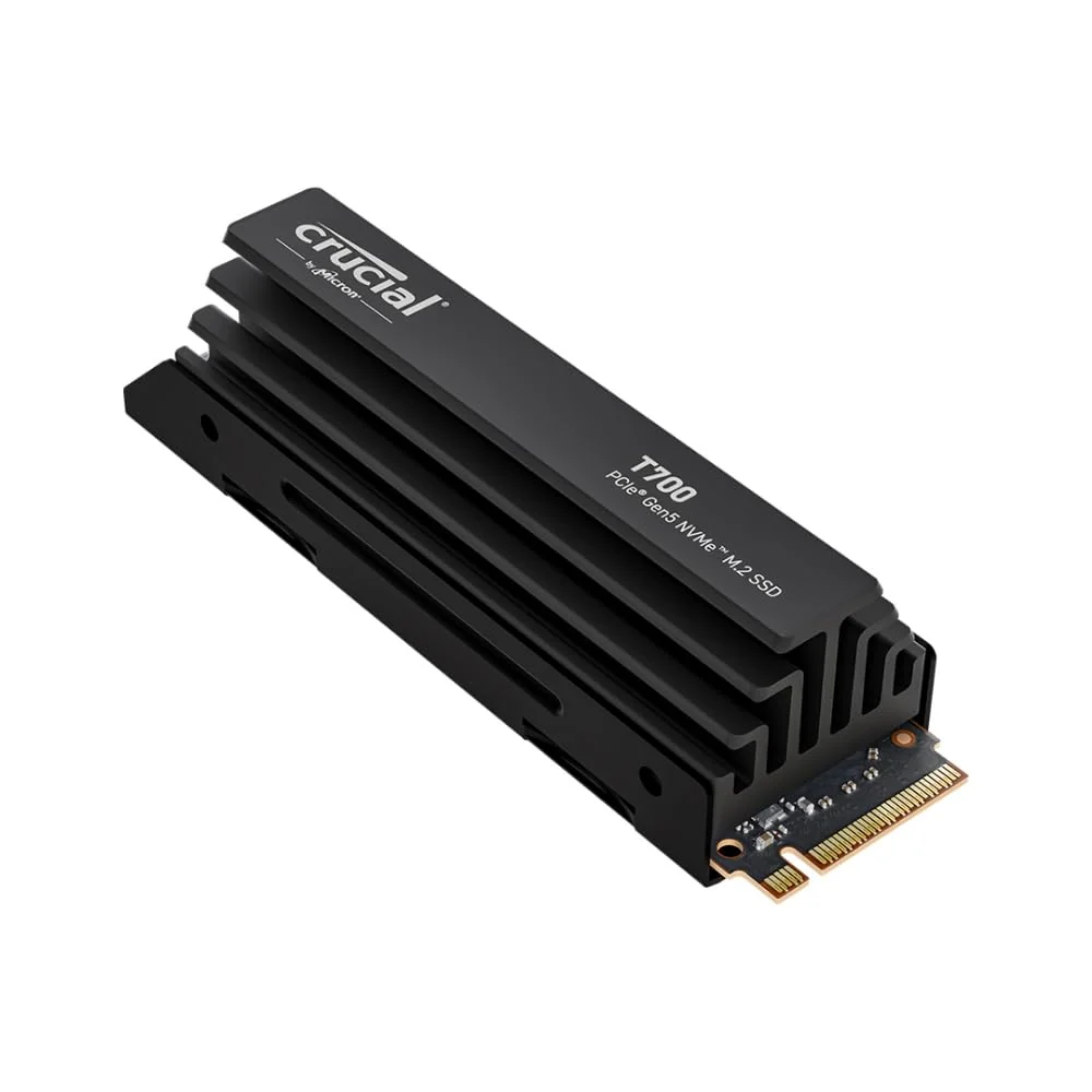 Crucial T700 2TB Gen5 NVMe SSD — 12400 MB/s Laptop Upgrade — Crucial laptop side and angled view, buy in Lahore Pakistan