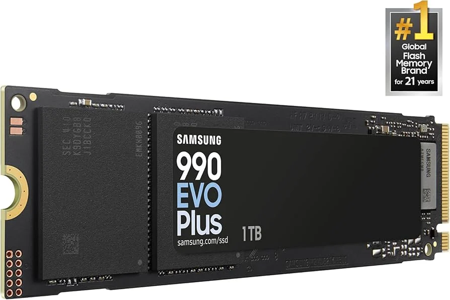 Samsung 990 EVO Plus 2TB Gen4 NVMe SSD — 7250 MB/s Laptop Upgrade — Samsung laptop keyboard and ports view, Lahore Pakistan