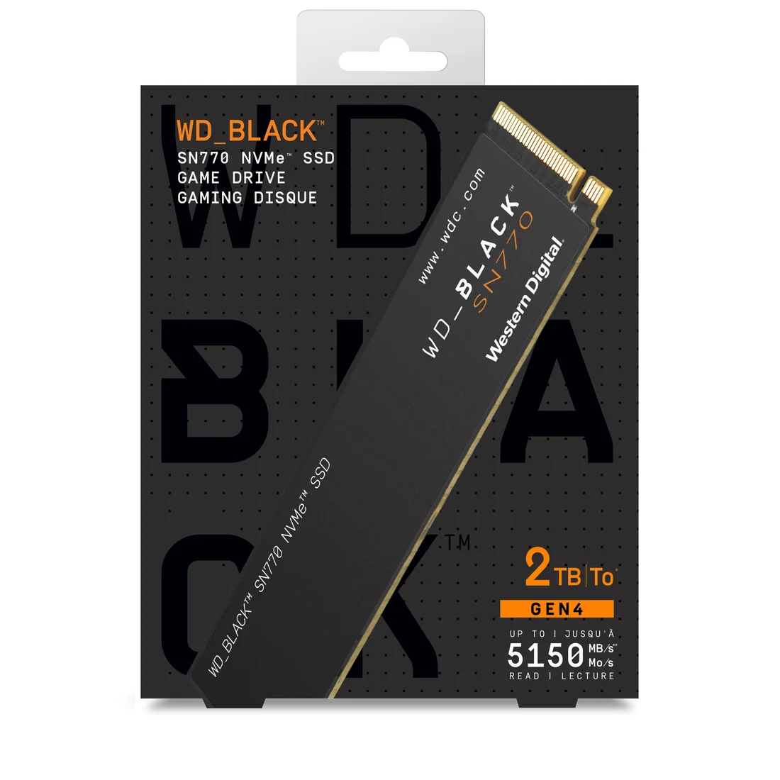 WD Black SN770 2TB Gen4 NVMe SSD — 5150 MB/s Laptop Upgrade — WD laptop side and angled view, buy in Lahore Pakistan