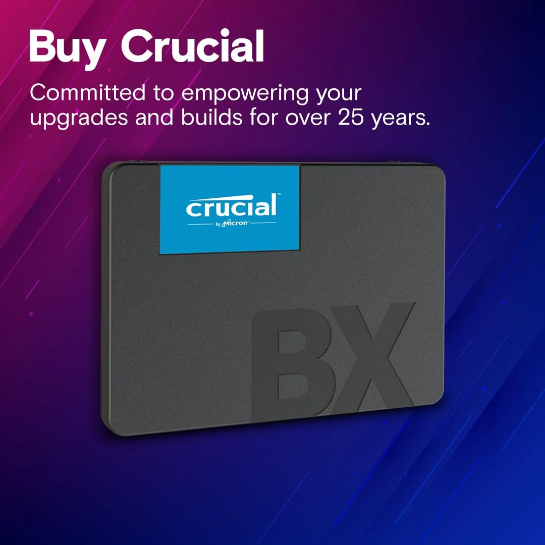 Crucial BX500 480GB 2.5" SATA SSD — 540 MB/s for Old Laptops — genuine laptop parts in Lahore, Pakistan