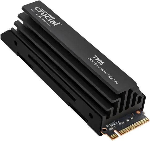 Crucial T705 4TB Gen5 NVMe SSD — 14500 MB/s Laptop Upgrade — Crucial laptop keyboard and ports view, Lahore Pakistan