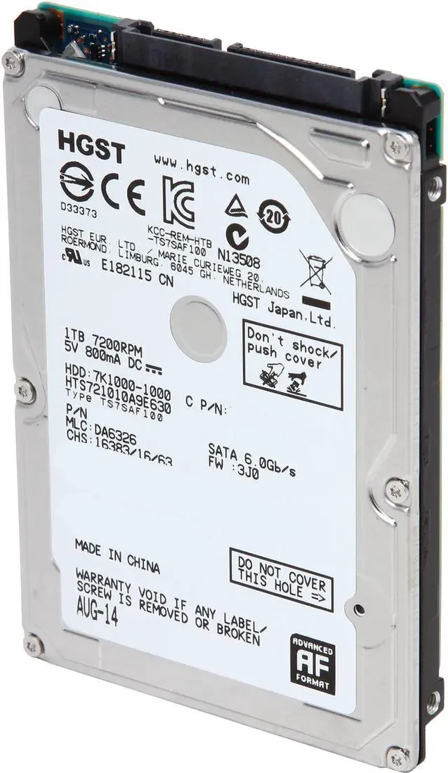 HGST Travelstar 500GB 2.5" Laptop HDD — 7200 RPM SATA Drive — used HGST laptop for sale in Pakistan, NN Laptops Lahore