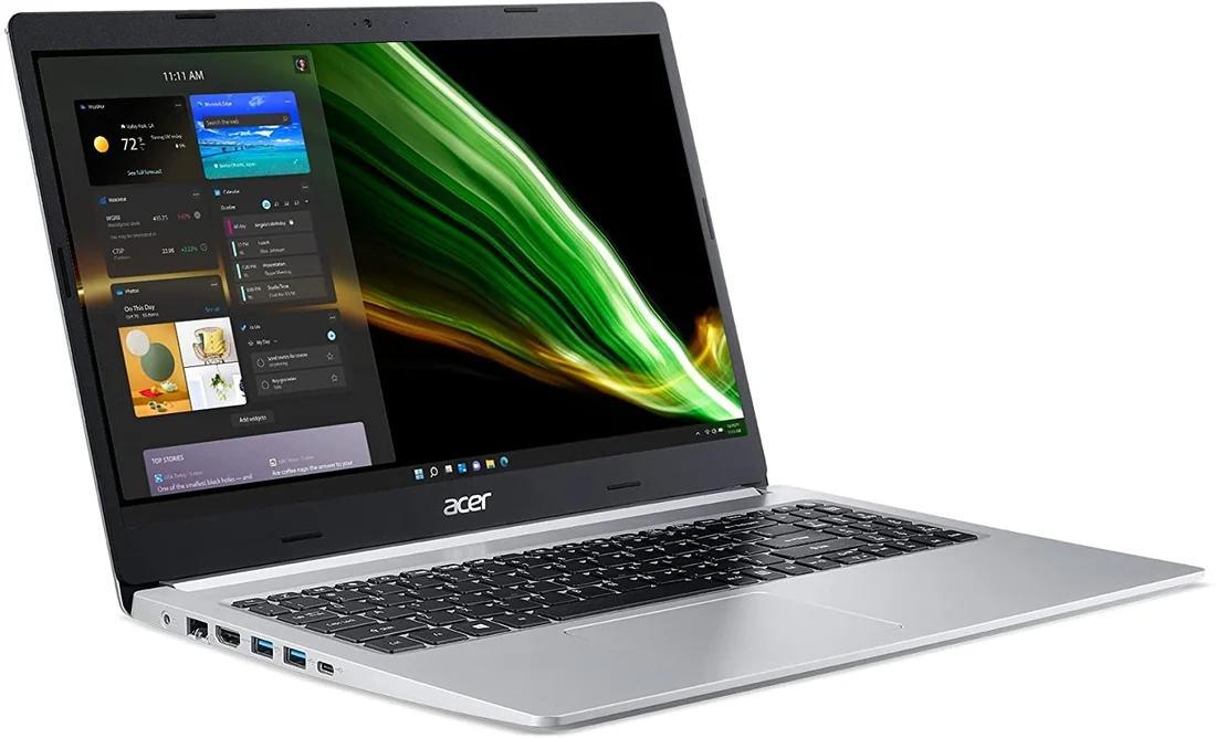 Acer Aspire 5 A515-45 Ryzen 5 5500U 8GB 512GB Used Lahore — Acer laptop keyboard and ports view, Lahore Pakistan