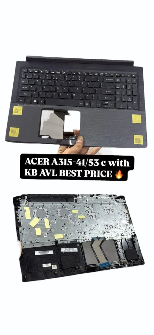 Acer Aspire 5 A515 Palmrest with Touchpad (C Panel) Replacement — Acer laptop keyboard and ports view, Lahore Pakistan
