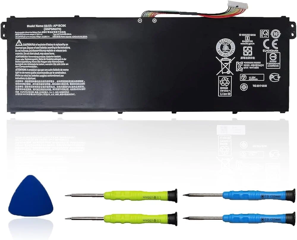 Acer Aspire 5 / Aspire 3 48Wh 3-Cell Battery (AP18C8K Original) — Acer laptop keyboard and ports view, Lahore Pakistan