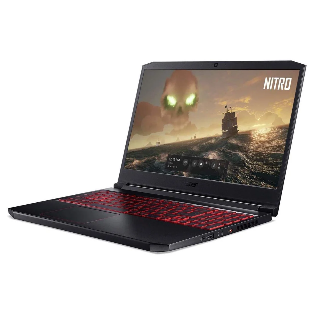 Acer Nitro 7 AN715-52 i7-10750H 16GB 512GB RTX 3060 Used Lahore — Acer laptop keyboard and ports view, Lahore Pakistan