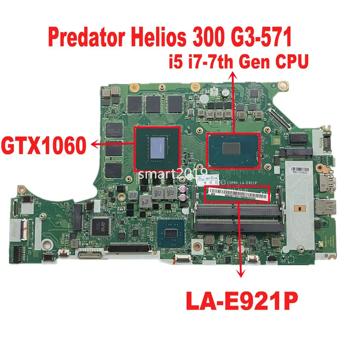 Acer Predator Helios 300 Motherboard (10th + RTX 2060) — laptop parts price in Pakistan, NN Laptops Lahore