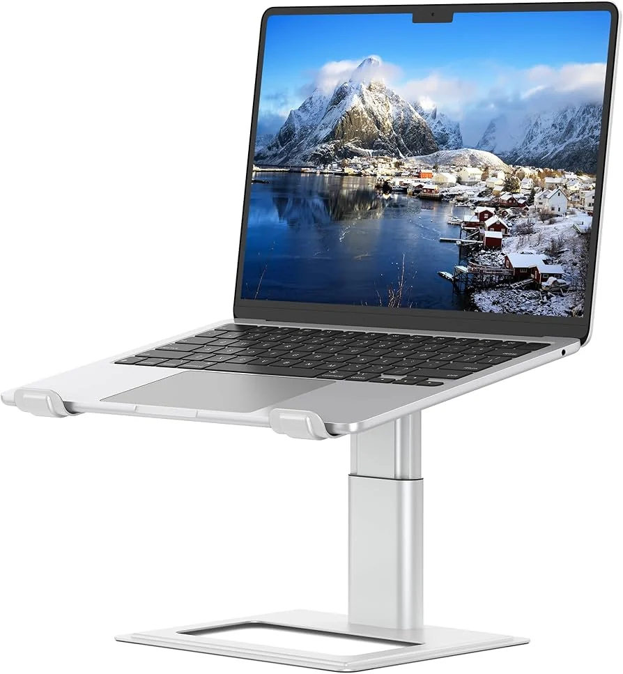 Adjustable Aluminium Sit-Stand Laptop Riser 50cm Arm — Generic laptop keyboard and ports view, Lahore Pakistan