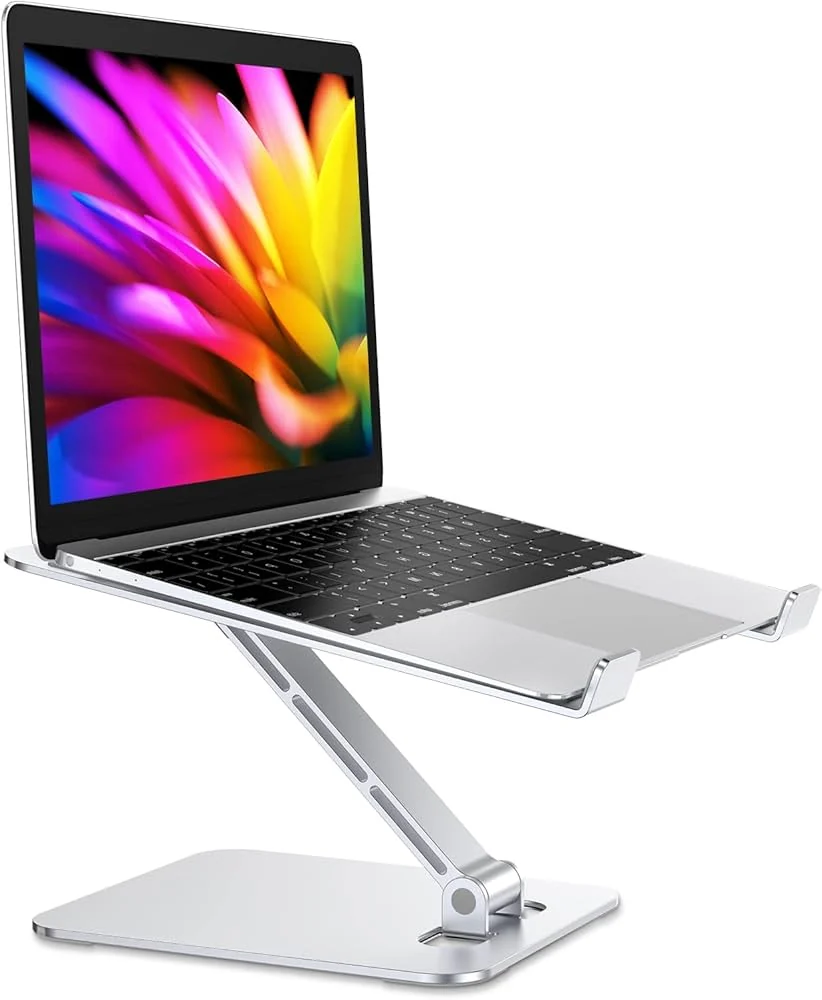 Aluminium Foldable Laptop Stand Adjustable 6 Heights Silver — used Generic laptop for sale in Pakistan, NN Laptops Lahore
