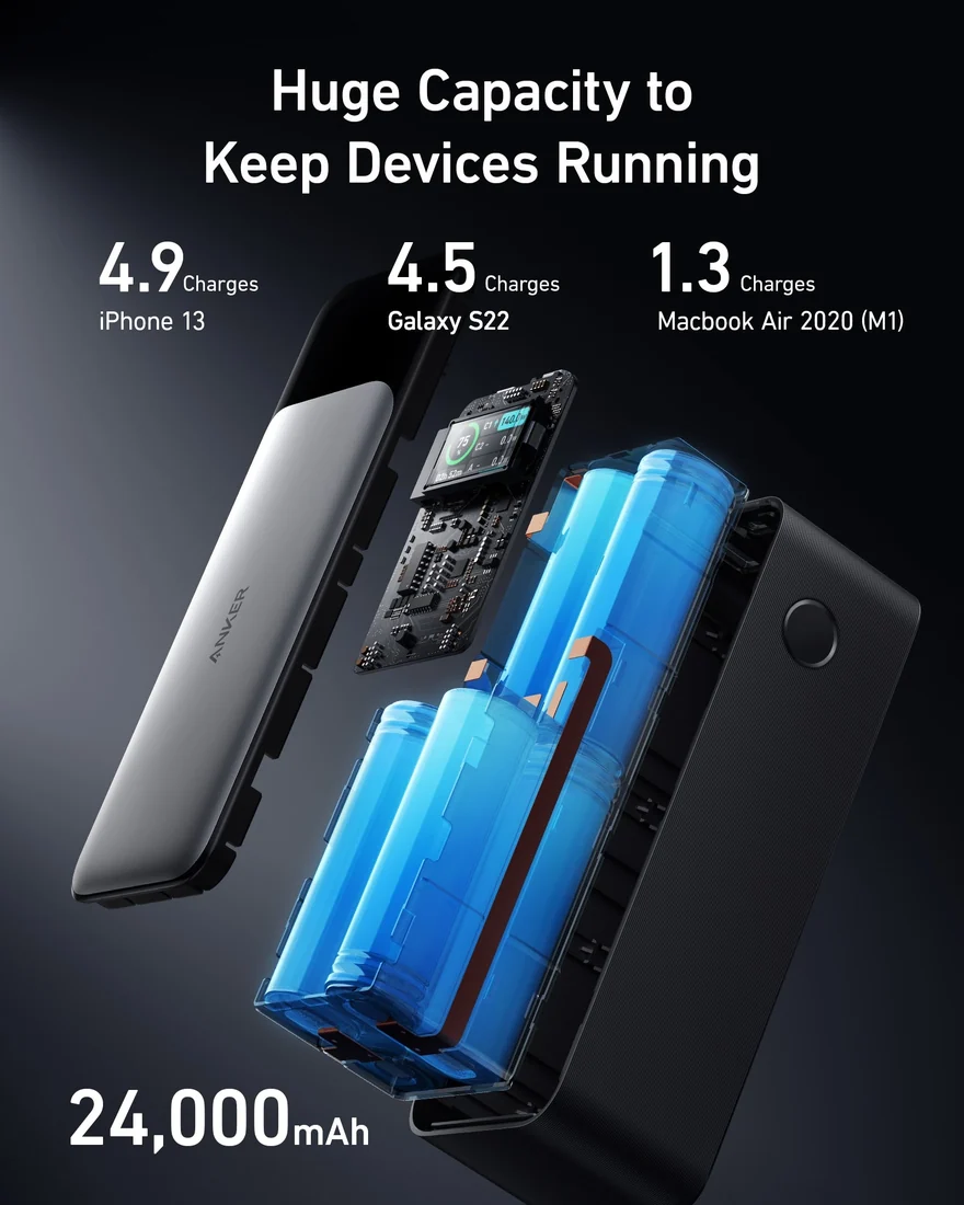 Anker 737 PowerCore 24k 140W — original laptop power banks at NN Laptops, Hafeez Center Lahore Pakistan