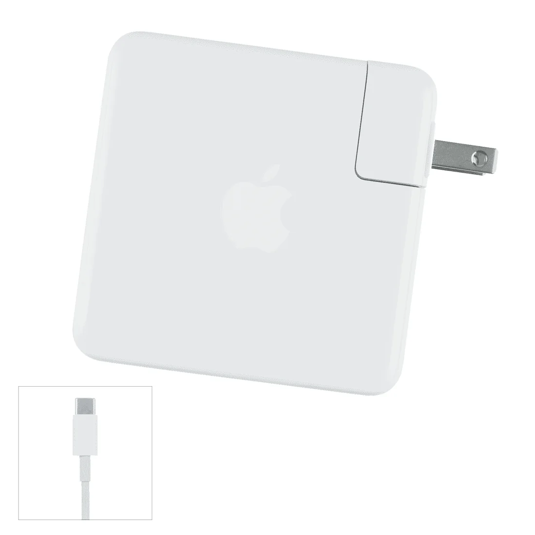 Apple 87W USB-C Power Adapter for MacBook Pro 15 A1990 / A1707 — Apple laptop keyboard and ports view, Lahore Pakistan