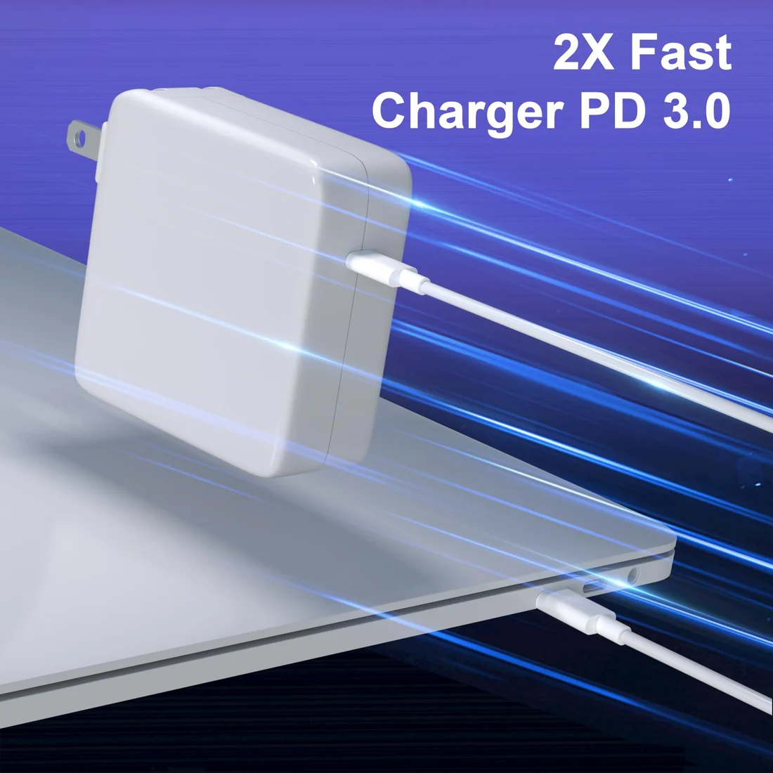 Apple 96W USB-C Power Adapter for MacBook Pro 16 A2141 (2019-2020) — Apple laptop keyboard and ports view, Lahore Pakistan