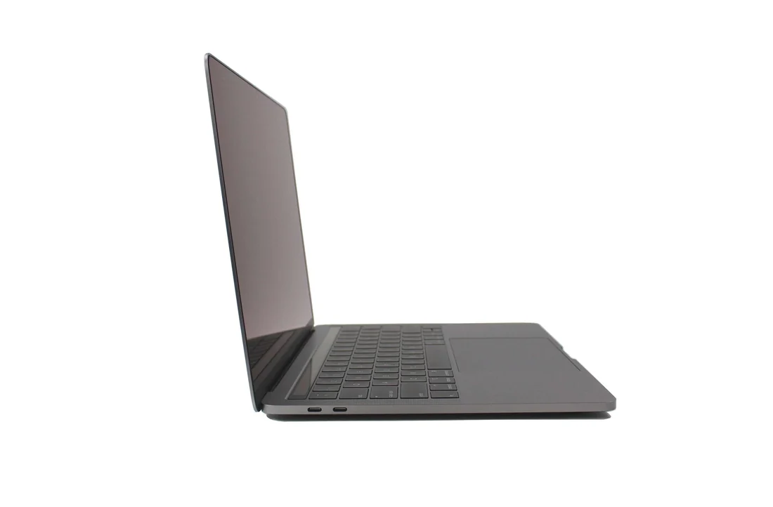Apple MacBook Pro 13 2017 i7 Touch Bar i7-7567U 16GB 512GB Used — Apple laptop side and angled view, buy in Lahore Pakistan