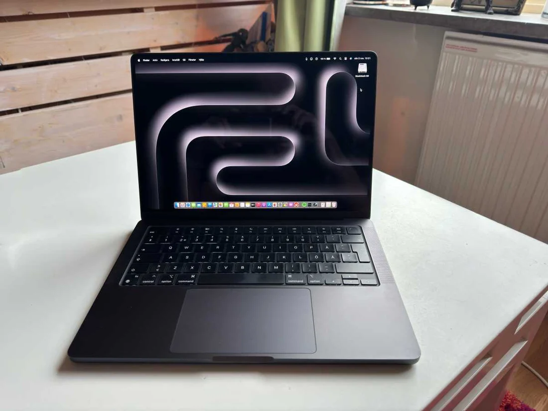 Apple MacBook Pro 14 M3 Apple M3 Pro 16GB 512GB — Apple laptop keyboard and ports view, Lahore Pakistan