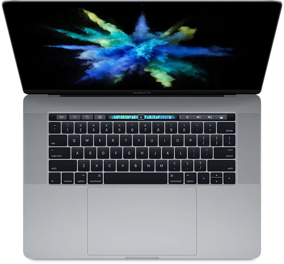 Apple MacBook Pro 15 2017 i7 Touch Bar i7-7820HQ 16GB 512GB Used — Apple laptop side and angled view, buy in Lahore Pakistan