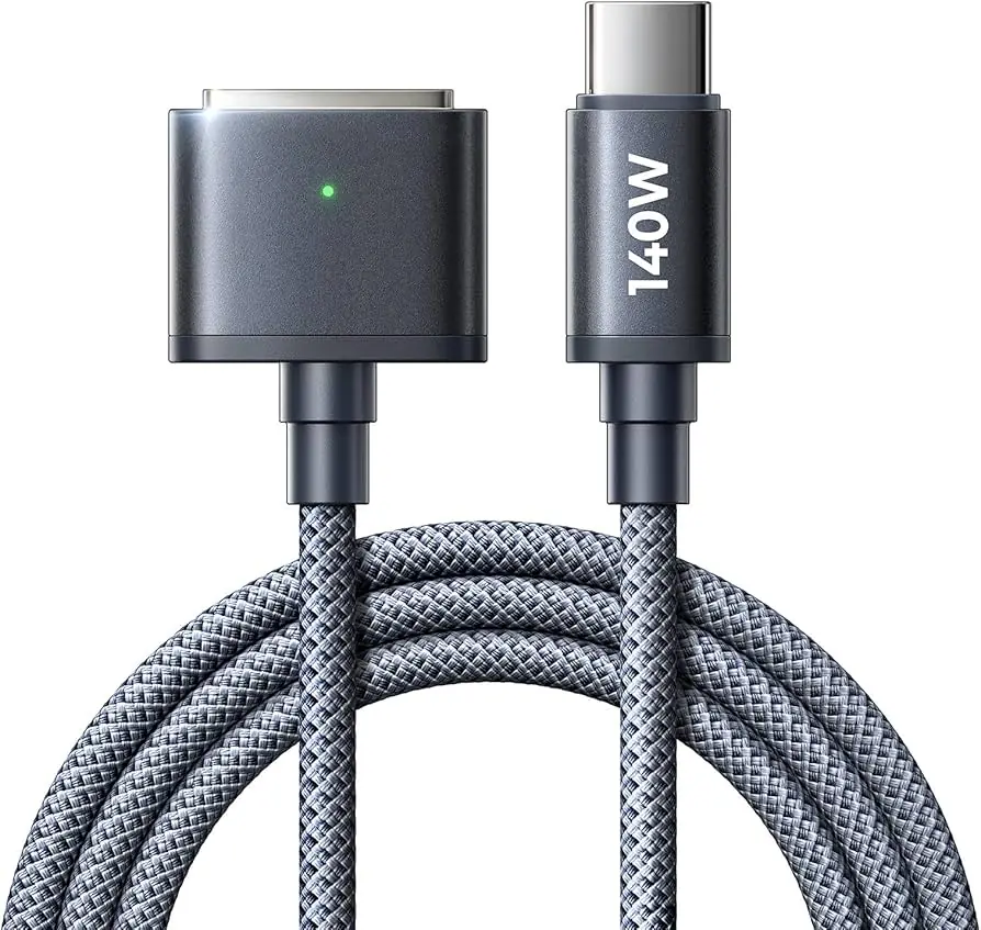 Apple MagSafe 3 67W Power Adapter for MacBook Air M2 (2022) — Apple laptop keyboard and ports view, Lahore Pakistan