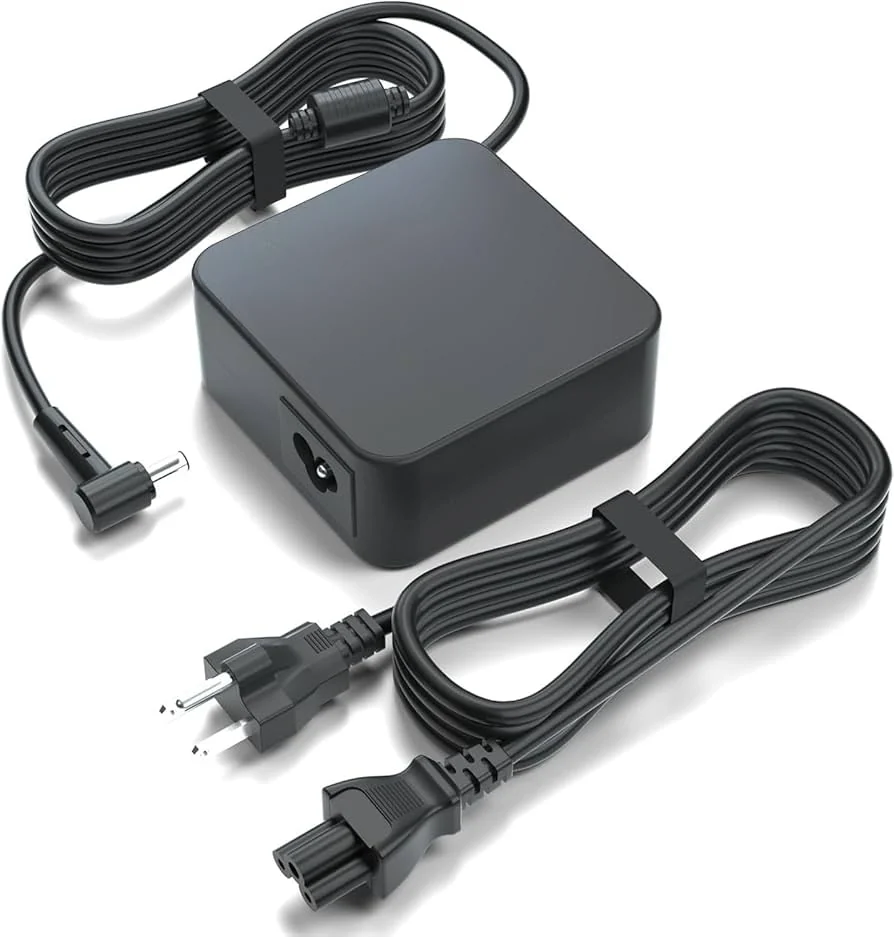 Asus 90W 4.5mm Slim Tip Charger for VivoBook Pro 15 / ZenBook 15 — Asus laptop keyboard and ports view, Lahore Pakistan