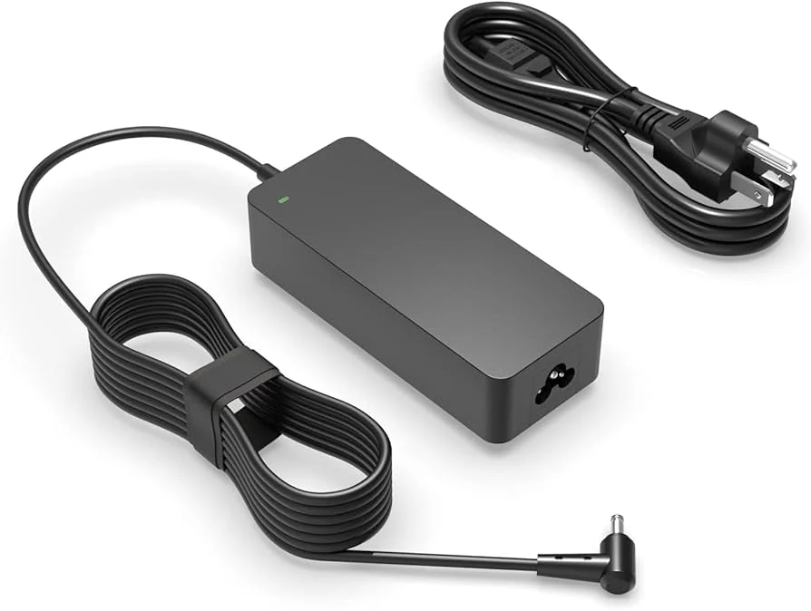 Asus 90W 4.5mm Slim Tip Charger for VivoBook Pro 15 / ZenBook 15 — Asus laptop side and angled view, buy in Lahore Pakistan