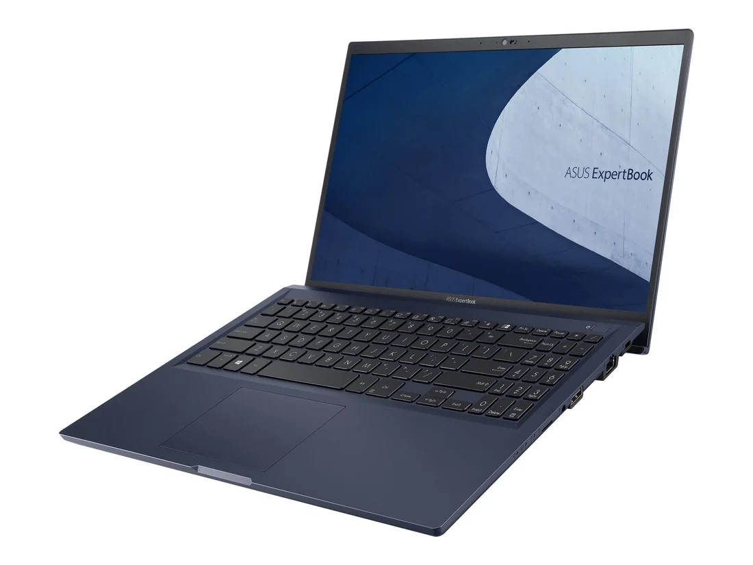 Asus ExpertBook B1500CEAE i5-1135G7 16GB 512GB Business Used Lahore — Asus laptop side and angled view, buy in Lahore Pakistan