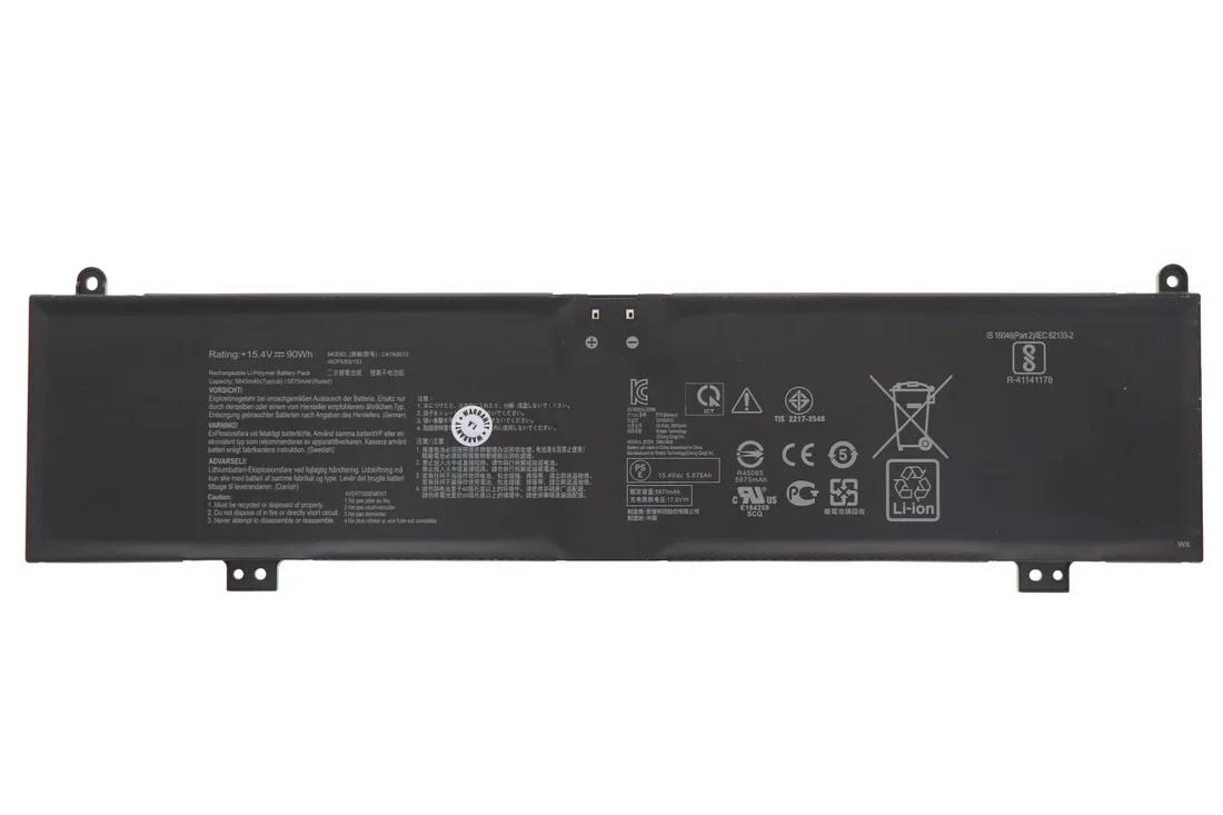 Asus ROG Strix G15 / G17 90Wh 4-Cell Gaming Battery (C41N1906) — Asus laptop keyboard and ports view, Lahore Pakistan