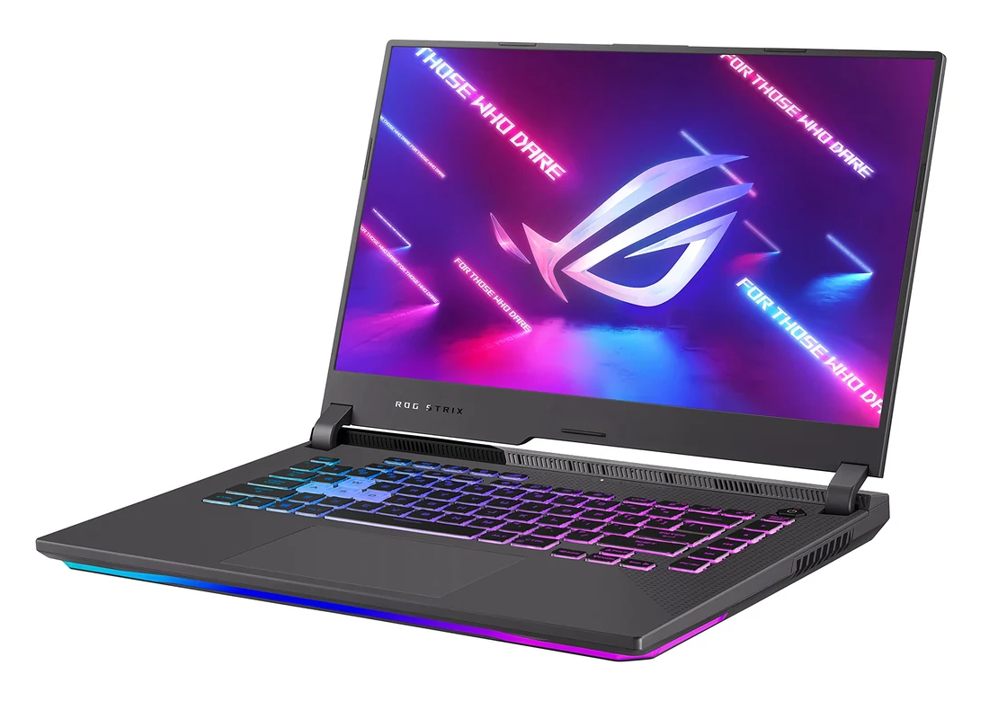 Asus ROG Strix G15 G513IC Ryzen 7 4800H 16GB 512GB RTX 3050 Lahore — Asus laptop keyboard and ports view, Lahore Pakistan