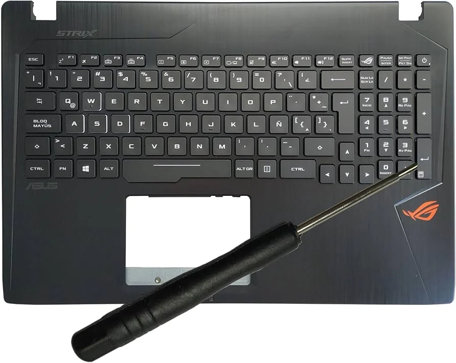 Asus ROG Strix GL553 Backlit Keyboard Replacement US Layout — Asus laptop keyboard and ports view, Lahore Pakistan