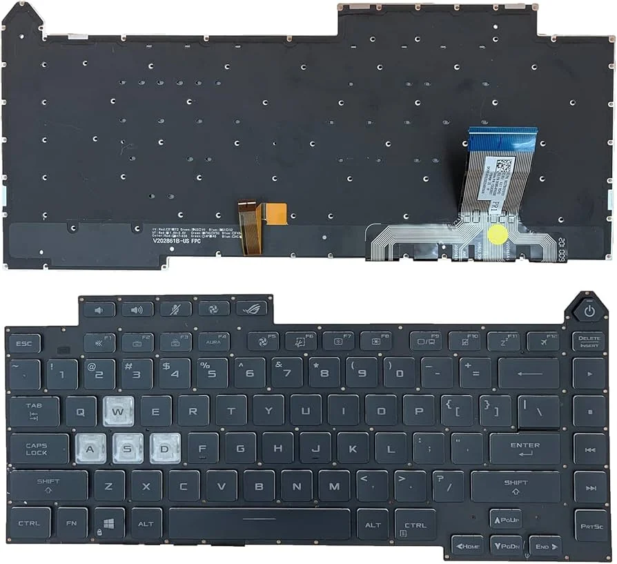 Asus ROG Strix GL553 Backlit Keyboard Replacement US Layout — Asus laptop side and angled view, buy in Lahore Pakistan