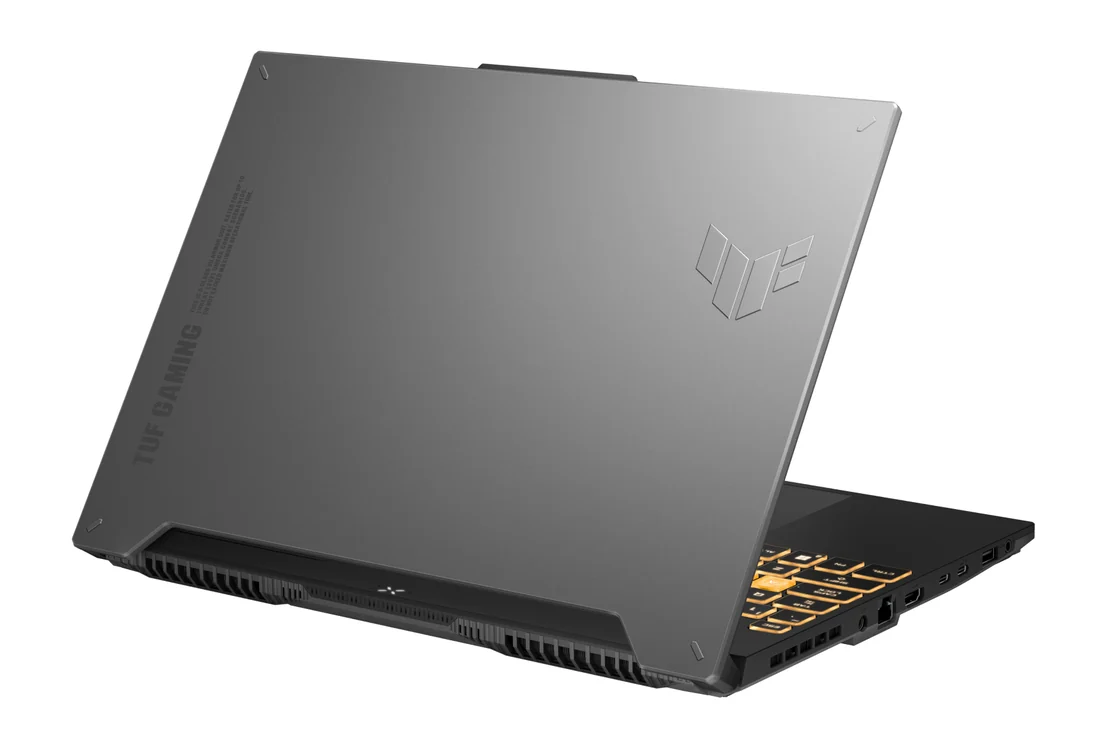 Asus TUF F15 Dual Fan Set — Asus laptop keyboard and ports view, Lahore Pakistan