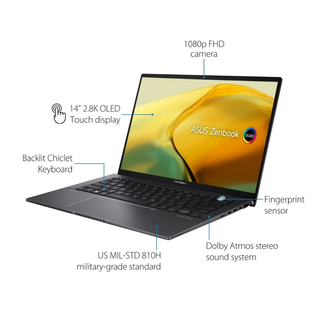Asus ZenBook 14 OLED UM3402YA Ryzen 7 7730U 16GB 1TB Used Lahore — used Asus laptop for sale in Pakistan, NN Laptops Lahore