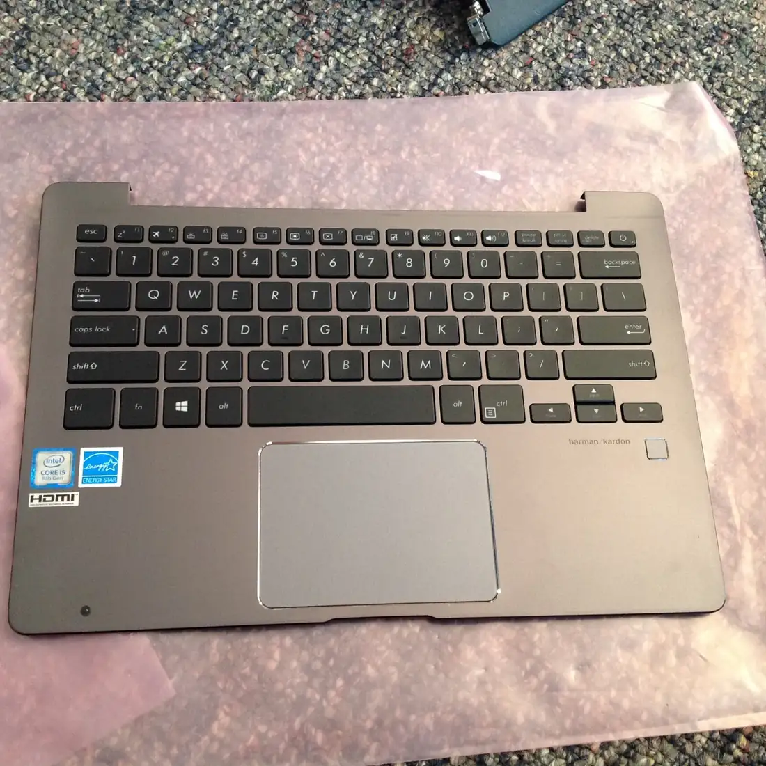 Asus ZenBook UX331 Palmrest with Touchpad (C Panel) Replacement — Asus laptop side and angled view, buy in Lahore Pakistan