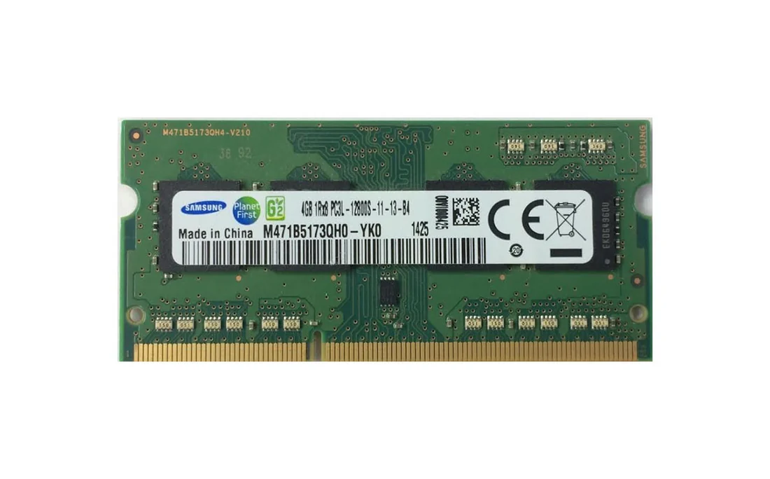 DDR4 16GB Laptop RAM 2666MHz (Samsung New) — Samsung laptop side and angled view, buy in Lahore Pakistan