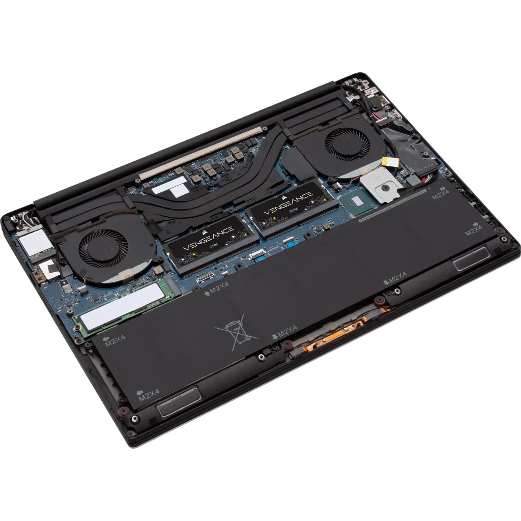 Corsair Vengeance 16GB DDR4-3200 SODIMM Laptop Memory CL22 — Corsair Vengeance laptop keyboard and ports view, Lahore Pakistan