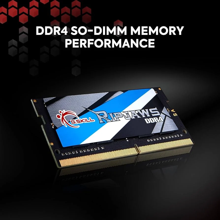 G.Skill Ripjaws 16GB DDR4-3200 SODIMM Laptop Memory CL22 — G.Skill Ripjaws laptop keyboard and ports view, Lahore Pakistan
