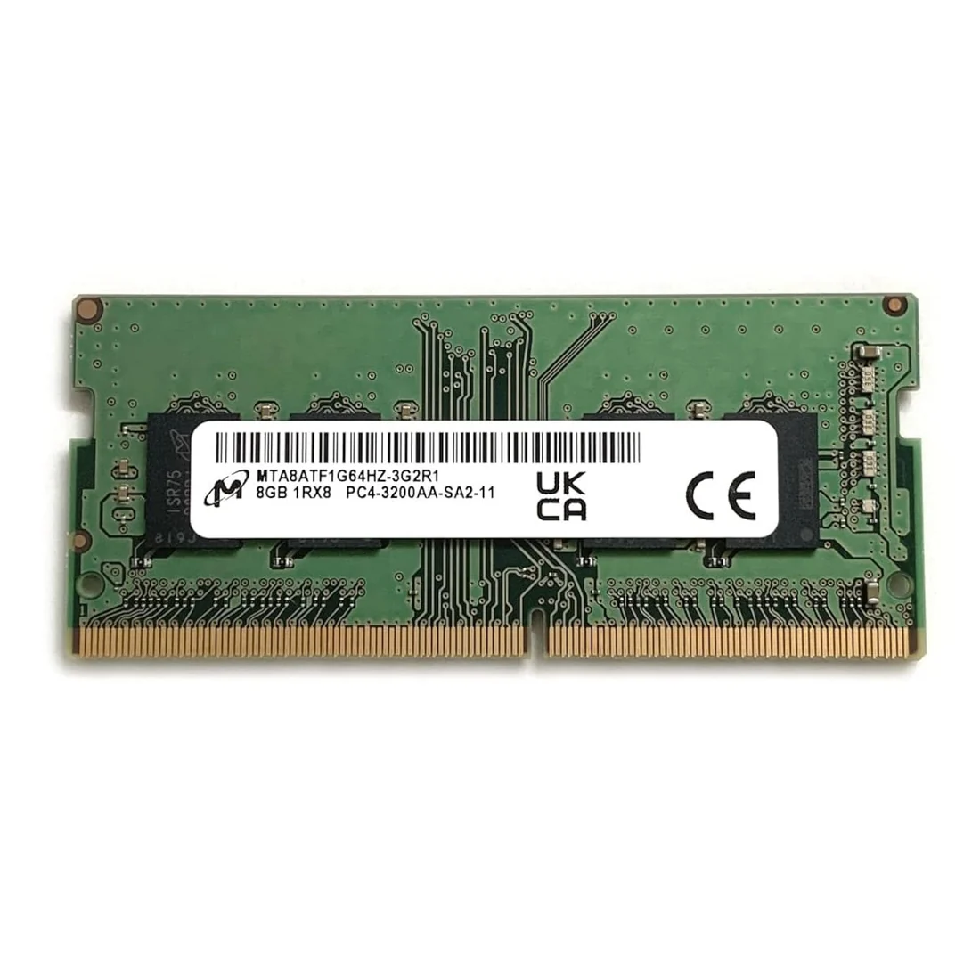 Micron 16GB DDR4-3200 SODIMM Laptop Memory CL22 — Micron laptop side and angled view, buy in Lahore Pakistan