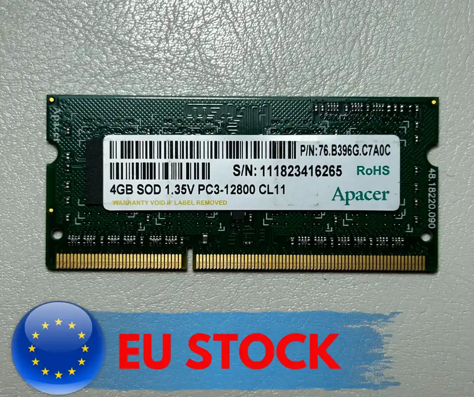 DDR4 8GB Laptop RAM 3200MHz (Apacer New) — Apacer laptop side and angled view, buy in Lahore Pakistan