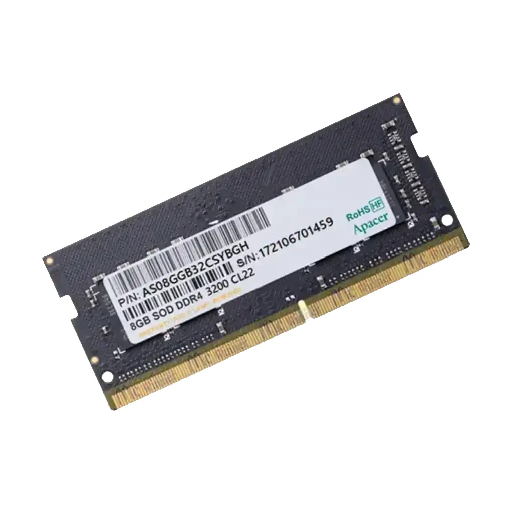 DDR5 16GB Laptop RAM 4800MHz (Apacer New) — Apacer laptop keyboard and ports view, Lahore Pakistan