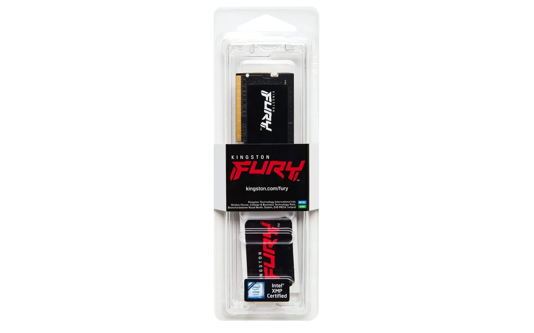 Kingston Fury Impact 32GB Kit (2x16GB) DDR5-5600 Laptop RAM — Kingston Fury Impact laptop keyboard and ports view, Lahore Pakistan